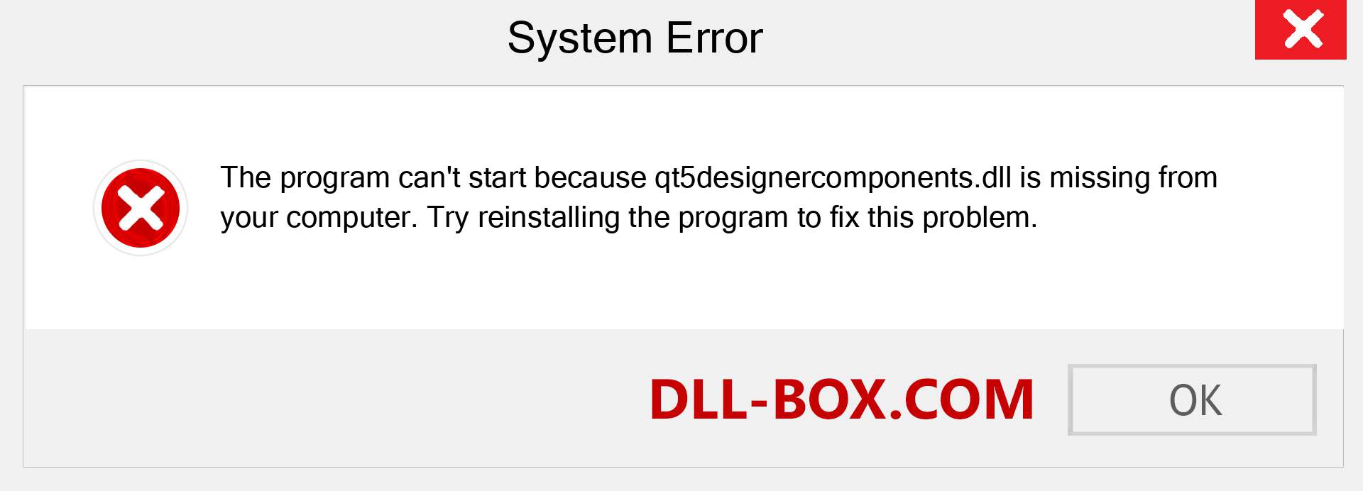  qt5designercomponents.dll file is missing?. Download for Windows 7, 8, 10 - Fix  qt5designercomponents dll Missing Error on Windows, photos, images